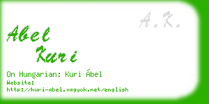 abel kuri business card